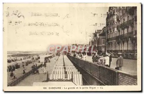 Cartes postales Cabourg La grande et la petite Digue