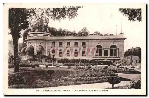 Cartes postales Bagnoles de l&#39Orne Le Casino du Lac et les Jardins