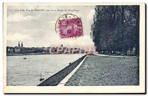 Ansichtskarte AK Une Jolie Vue de Macon prise de la Route du Pont Vert