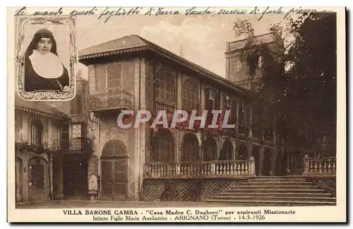 Cartes postales Villa Barone Gamba Casa Madre C Daghero per aspiranti Missionarie Arignano