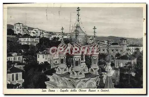 Cartes postales San Remo Cupala Della Chiesa Russa e casino Russie Russia