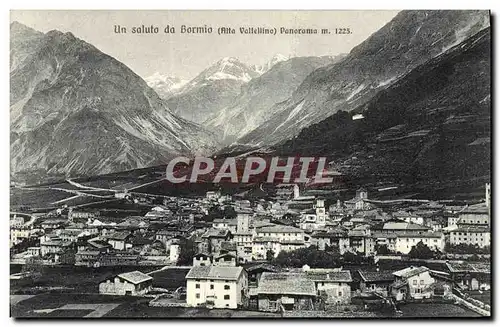 Cartes postales Un Saluto Da Bormio Panorama