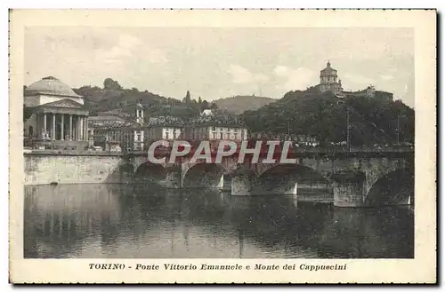 Ansichtskarte AK Torino Ponte Vittorio Emanuele Monte Dei Cappuccini