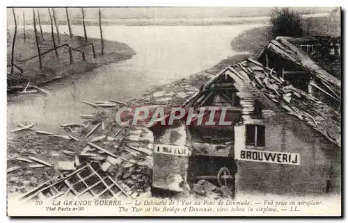 Cartes postales La Grande Guerre Le Debouche De I&#39Yser Au Pont De Dixmude Militaria