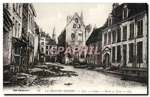 Ansichtskarte AK La Grande Guerre Ypres En Ruines Militaria