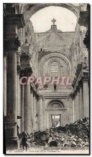 Cartes postales Arras Interieur De La Cathedrale Militaria