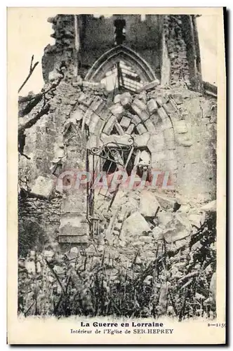 Cartes postales Militaria La Guerre En Lorraine L&#39Eglise De Seicheprey