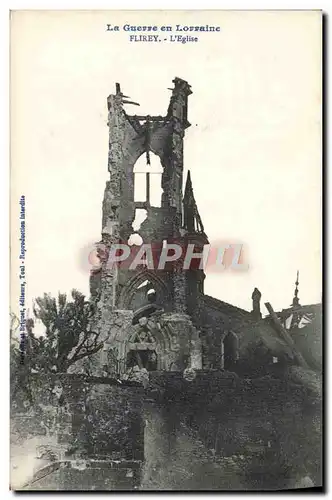 Ansichtskarte AK Militaria La Guerre En Lorraine Flirey L&#39Eglise