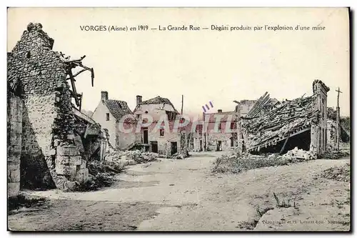 Cartes postales Militaria Vorges La Grande Rue