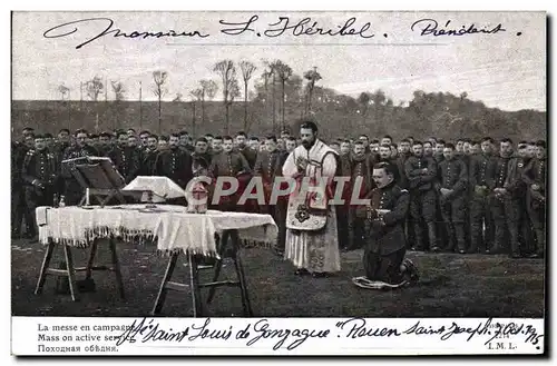 Cartes postales Militaria La Messe En Campagne