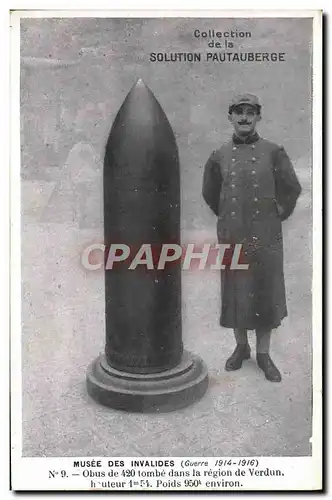 Ansichtskarte AK Musee Des Invalides Obus de 420 Verdun Militaria