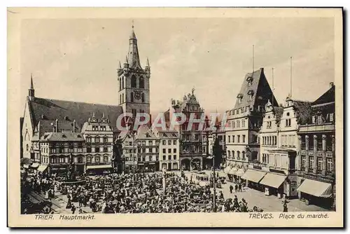 Cartes postales Trier Hauptmarkt Treves Place Du Marche