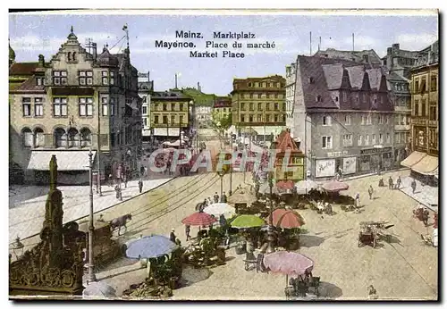 Cartes postales Mainz Marktplarz Tramway