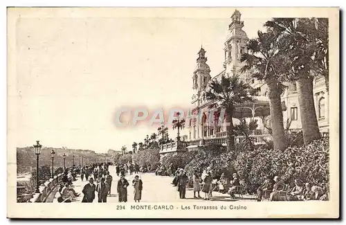 Cartes postales Monte Carlo Les Terrasses Du Casino