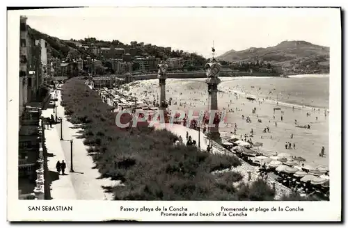 Ansichtskarte AK San Sebastian Paseo Playe De La Concha