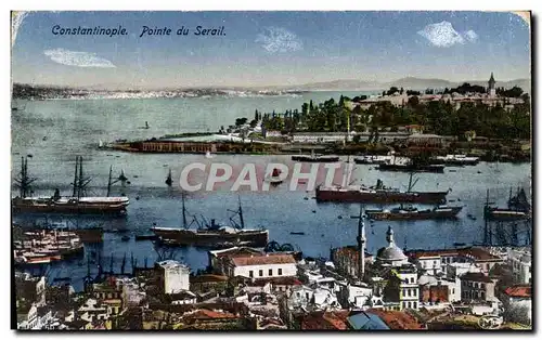 Cartes postales Constantinople Pointe Du Serail Bateaux