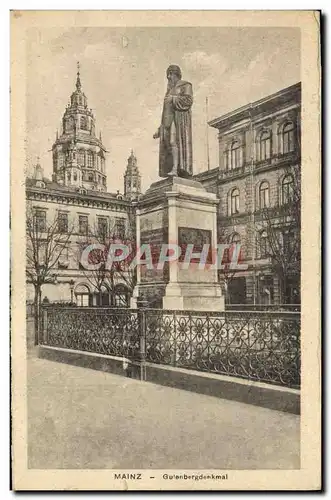 Ansichtskarte AK Mainz Gutenbergdenkmal Gutenberg