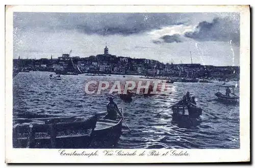 Cartes postales Constantinople Vue generale de Peira et Galata