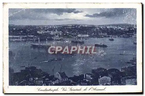 Ansichtskarte AK Constantinople Vue generale de l&#39arsenal Bateaux