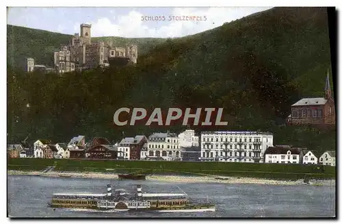 Cartes postales Schloss Stolzenfels Bateau