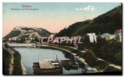 Cartes postales Coblenz Rheinhafen And Ehrenbreitstein