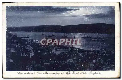 Cartes postales Constantinople Vue panoramique de Top Hane et du Bosphore