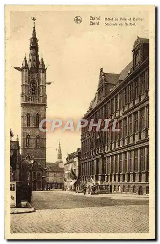 Ansichtskarte AK Gand Gent Hotel De Ville Et Belfroi