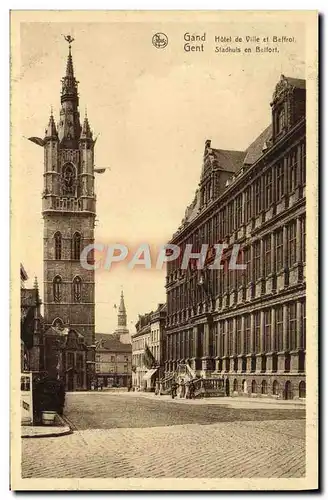 Cartes postales Gand Gent Hotel De Ville Et Belfroi