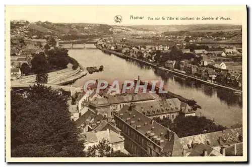 Ansichtskarte AK Namur Vue Sur La Ville Et Confluent De Sambre Et Meuse