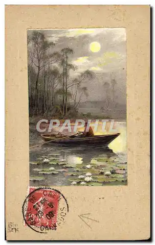 Cartes postales Fantaisie Bateau Barque