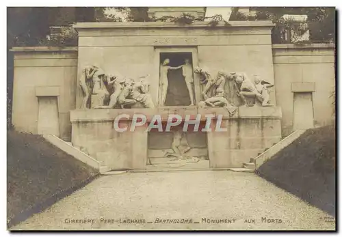 Ansichtskarte AK Paris Cimetiere du Pere Lachaise Bartholome Monument aux morts