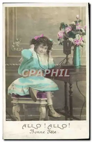 Cartes postales Fantaisie Enfant Telephone