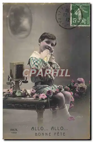 Cartes postales Fantaisie enfant Telephone