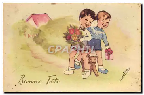 Cartes postales Fantaisie Enfants Chien