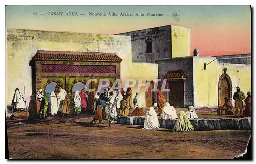 Cartes postales Casablanca Nouvelle ville arabe a la fontaine