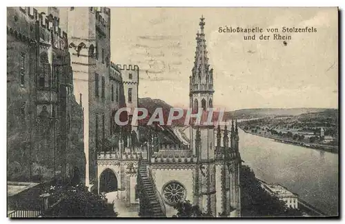 Cartes postales Schlosskapelle von Stolzenfels und der Rhein