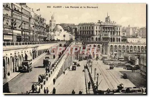 Ansichtskarte AK Alger Les rampes et le boulevard