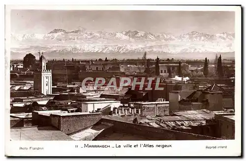 Cartes postales Marrakech La Ville et l&#39Atlas Neigeux