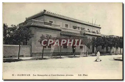 Cartes postales Kairouan Les Monopoles et Contributions directes