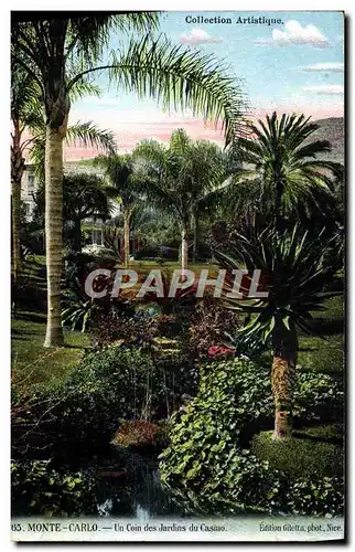 Cartes postales Monte Carlo Un coin des jardins du casino