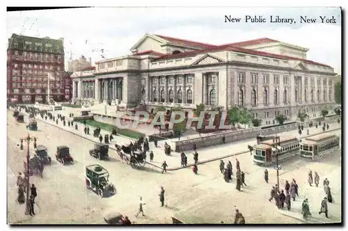 Cartes postales New Public Library New York Bibliotheque
