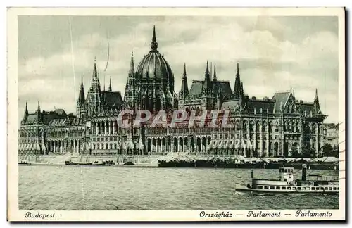 Cartes postales Budapest Orszaghaz Parlament Bateau
