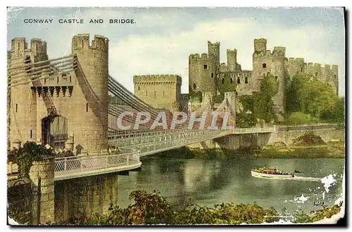 Ansichtskarte AK Conway Castle And Bridge