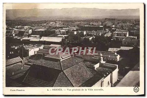 Ansichtskarte AK Meknes Vue Generale de la Ville Nouvelle