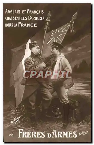 Cartes postales Fantaisie Militaria Freres D&#39Armes