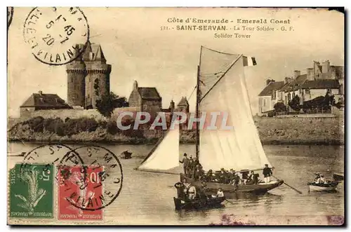 Cartes postales Saint Servan La Tour Solidor Bateau