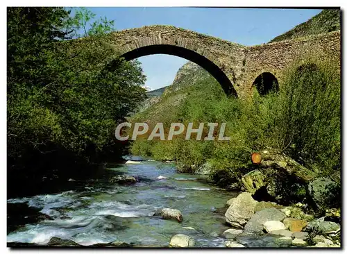 Moderne Karte La Brigue Le pont du coq Vieux pont romaon sur la Levenza entre la Brique et le Marignole