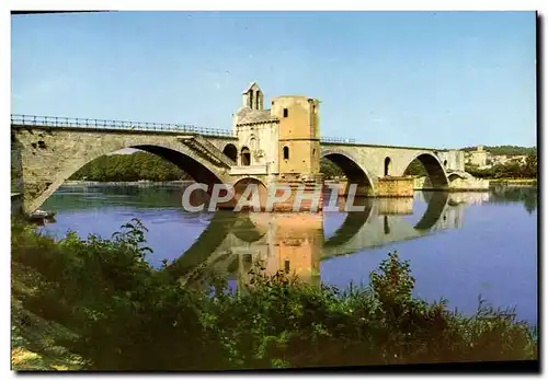 Moderne Karte Avignon Le pont St Benezet construit par St Benezet