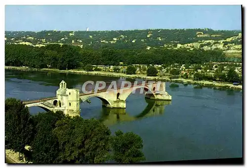 Moderne Karte Avignon Le pont St Benezet et le Rhone