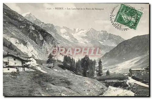 Cartes postales Peisey Les Lanches et le Pont de Beaupraz